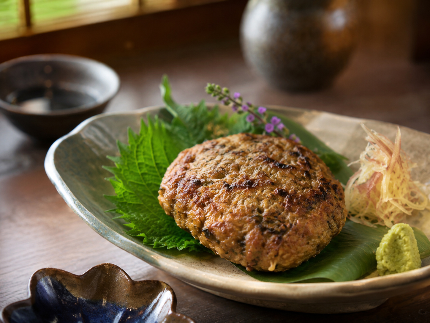 大葉で包んで焼いた千葉名物さんが焼き。