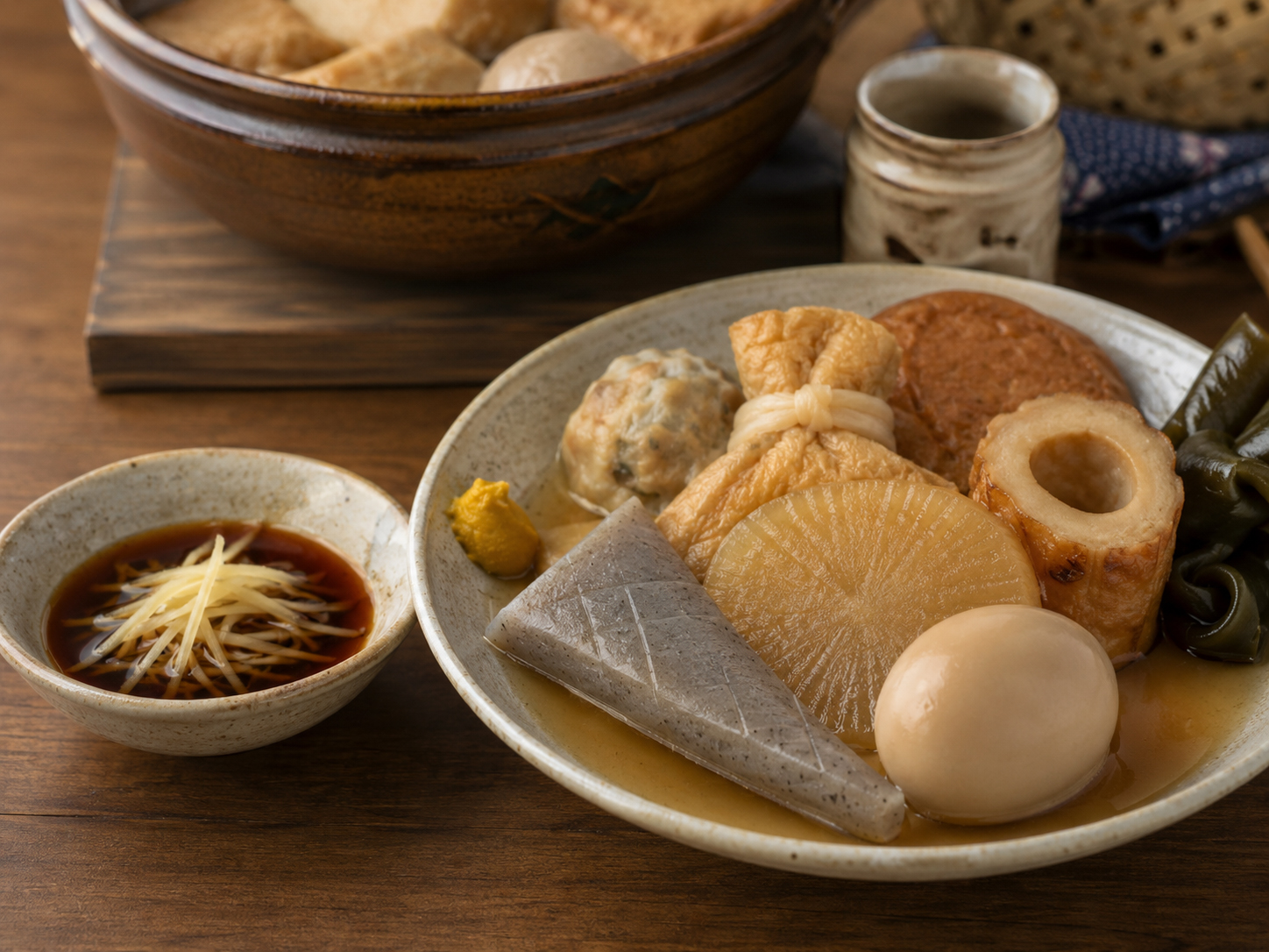 姫路おでん。生姜醤油で食べる兵庫県姫路の名物。