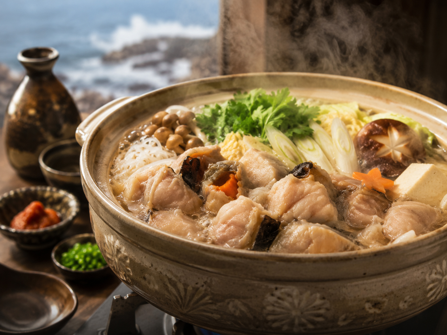 大洗のあんこう鍋。冬の茨城を代表する鍋料理。