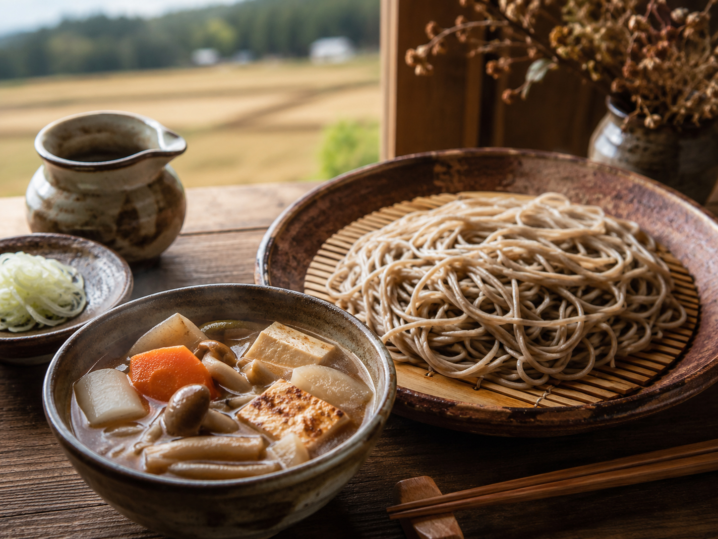 常陸秋そば。けんちんそばと香り高い茨城のそば。