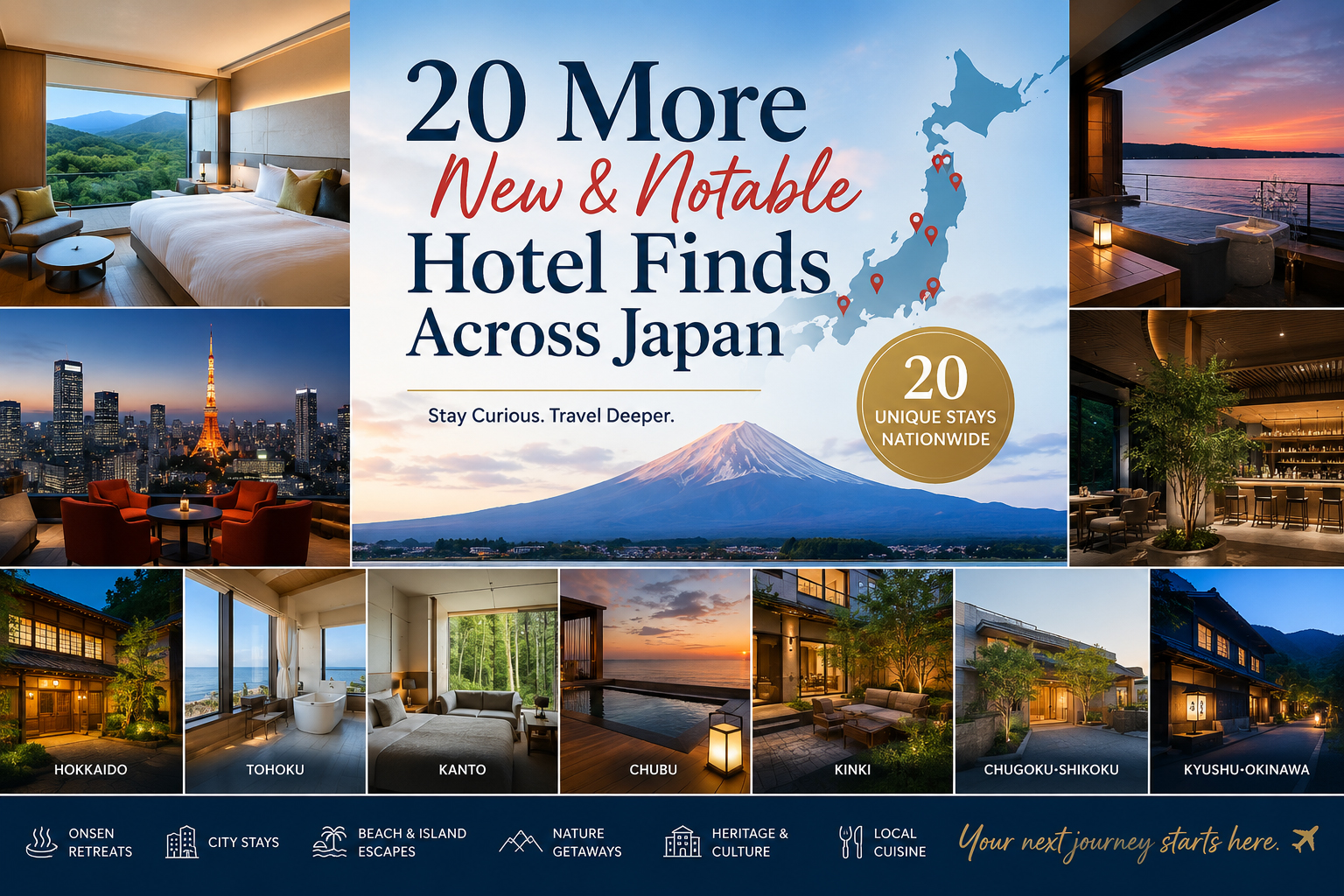 日本で見つけたい、新しく注目のホテル20選
