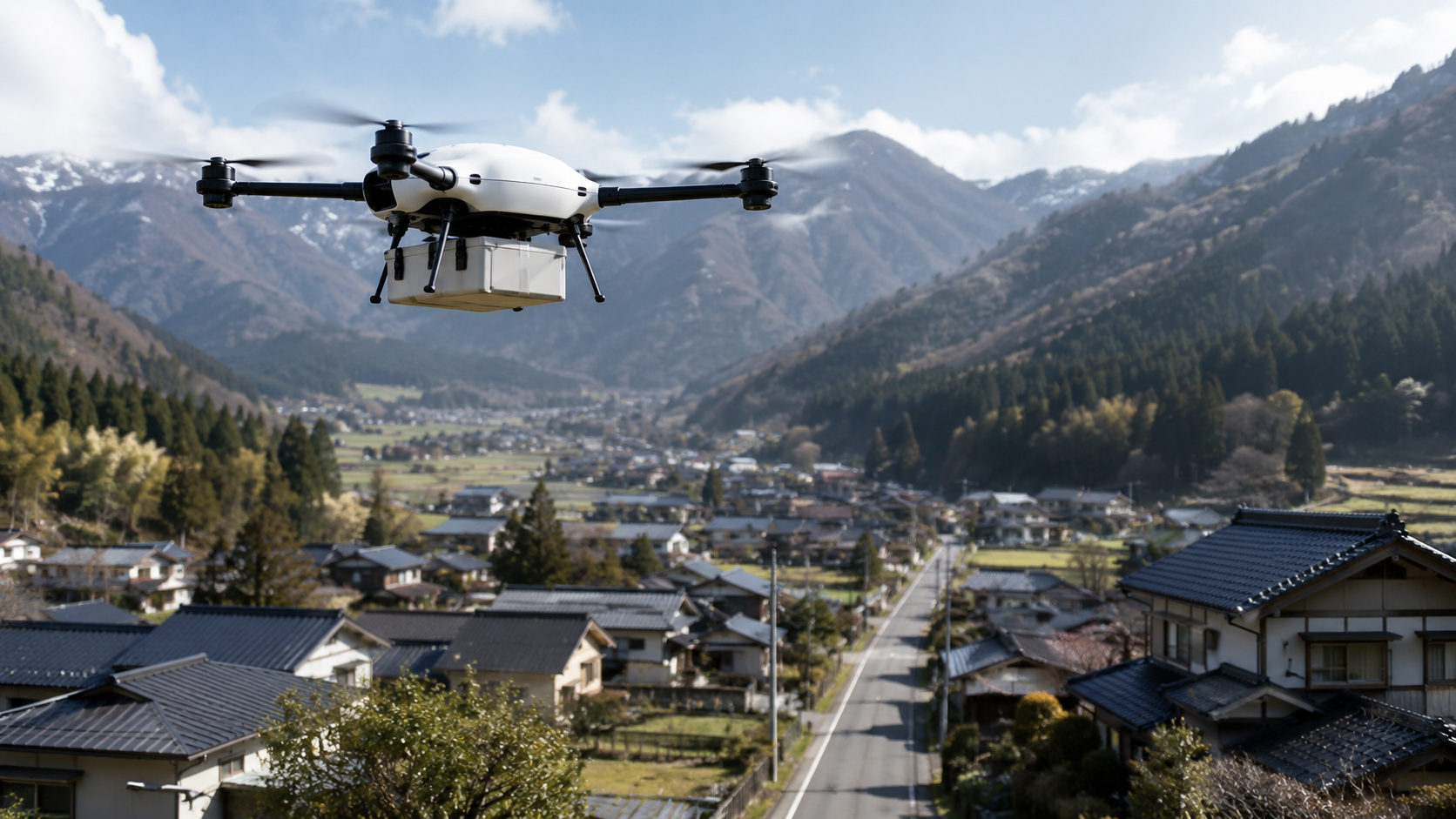 AeronextとNEXT DELIVERY:山の集落へ荷物を運ぶ空の道