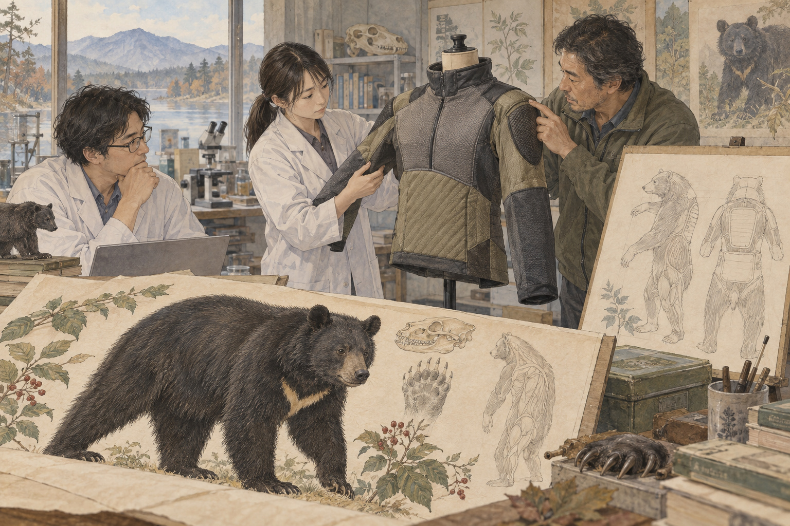 Researching ways to reduce severe bear injuries — AI editorial illustration