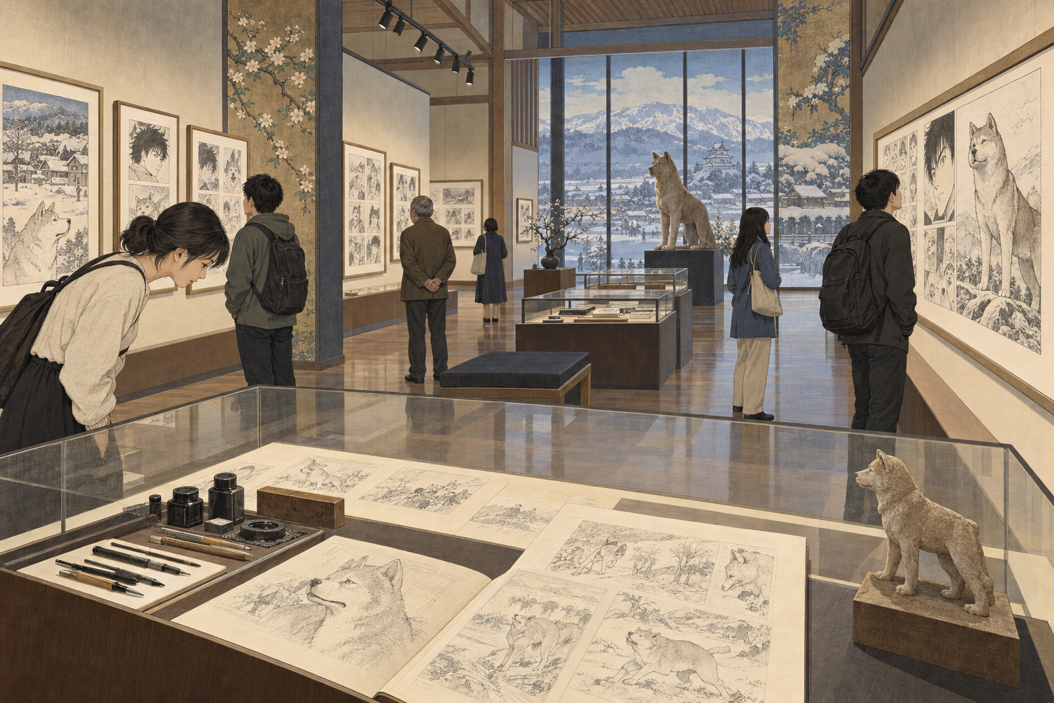 Yoshihiro Takahashi’s career, seen through original art — AI editorial illustration