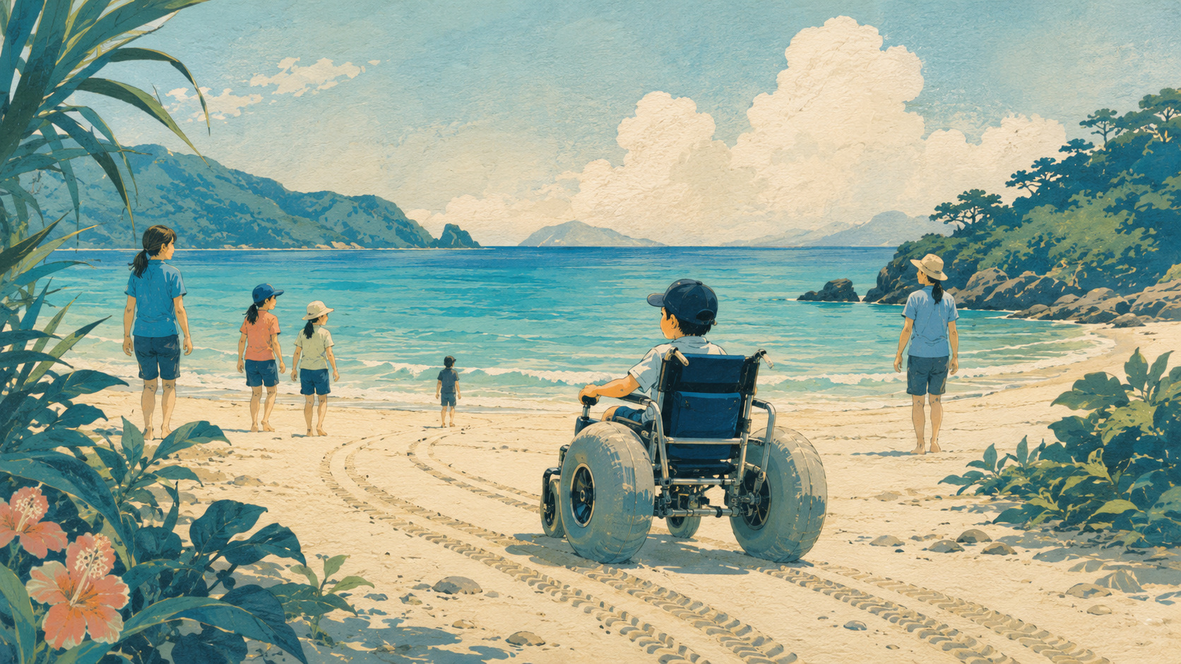 In Amami, Electric Beach Wheelchairs Let Disabled Children Choose Their Own Path to the Sea