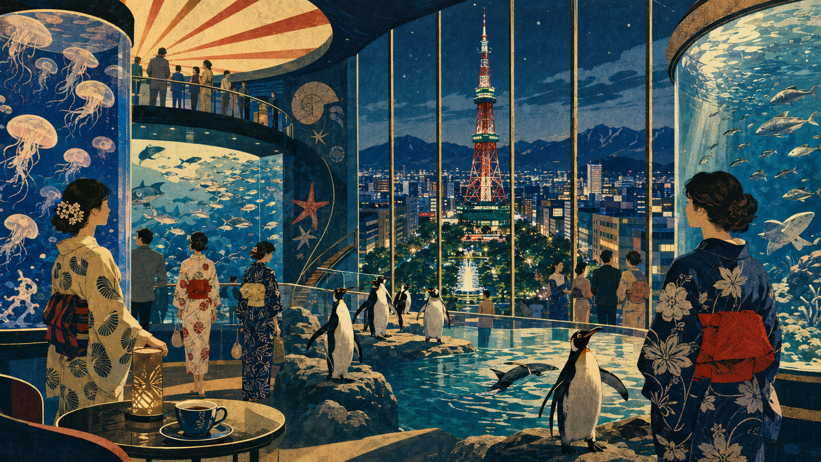 AOAO SAPPOROの3周年記念水族館展示