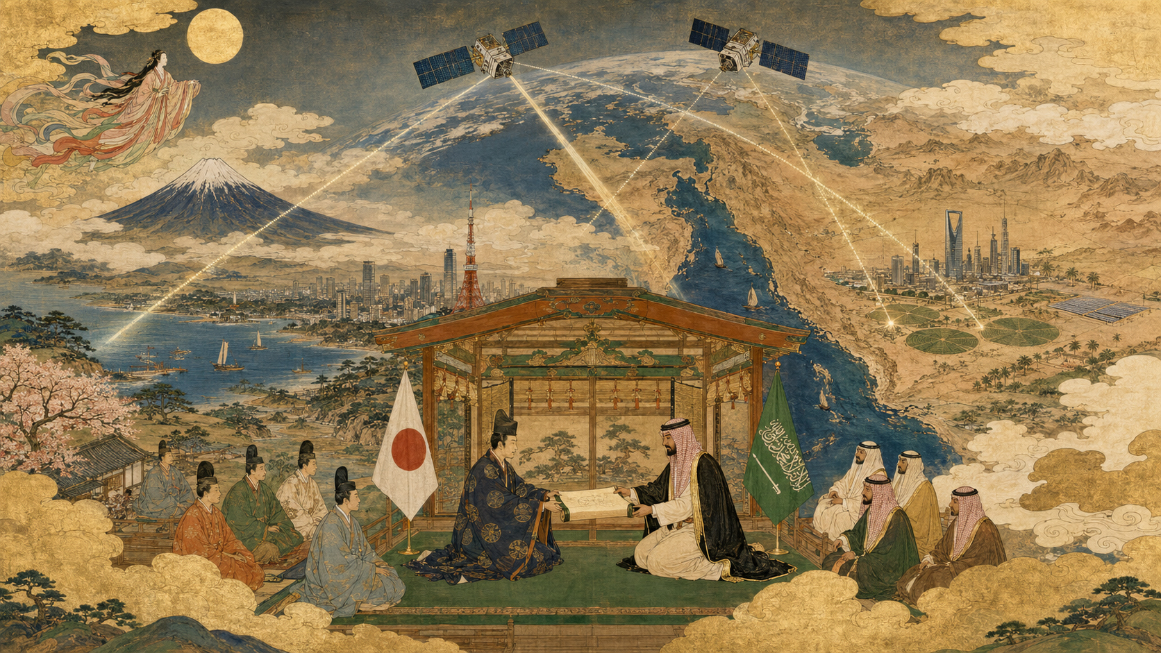 日本とサウジ企業、衛星画像の橋を架ける