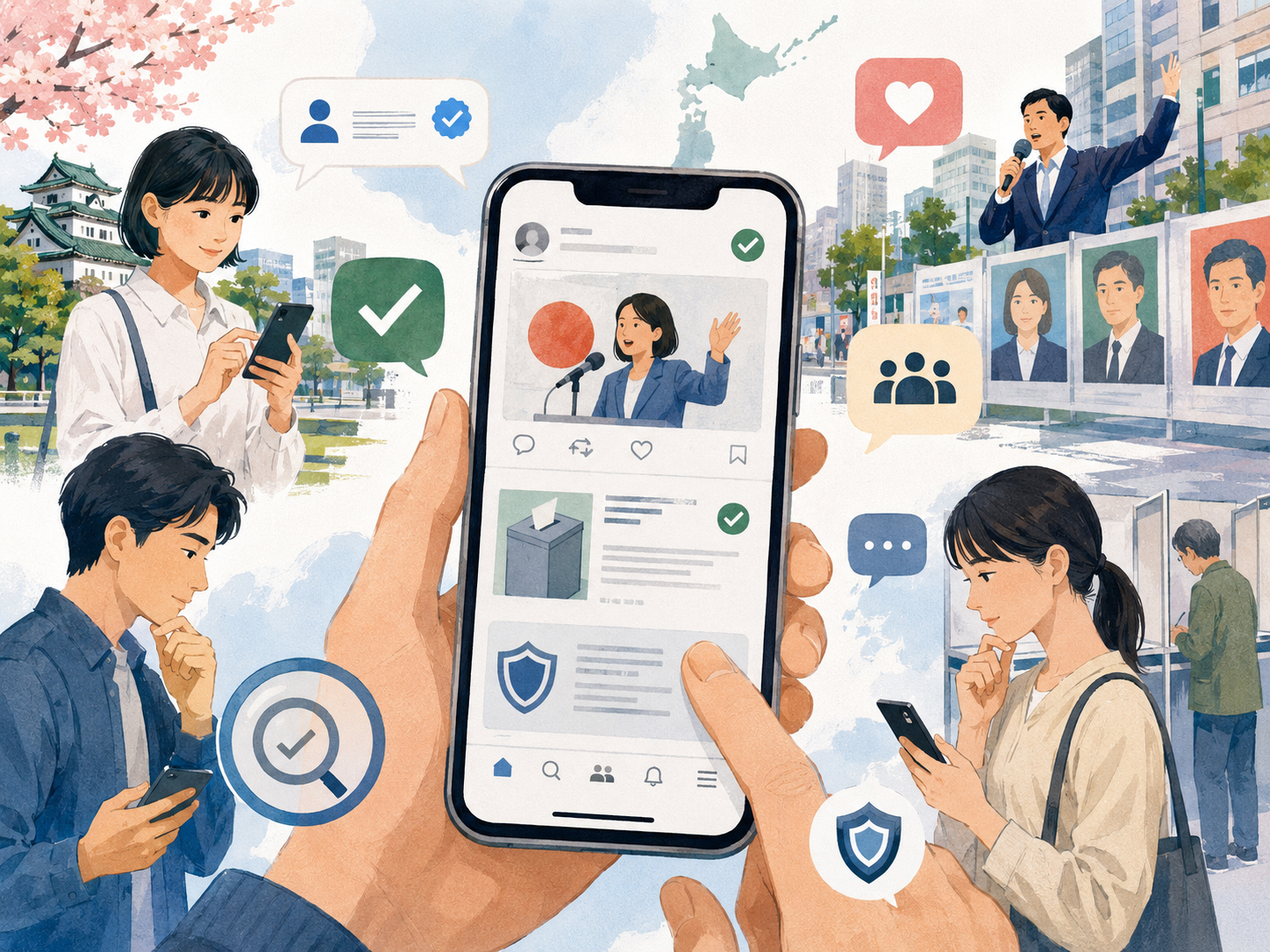 選挙とSNS、投稿者責任の時代へ illustration