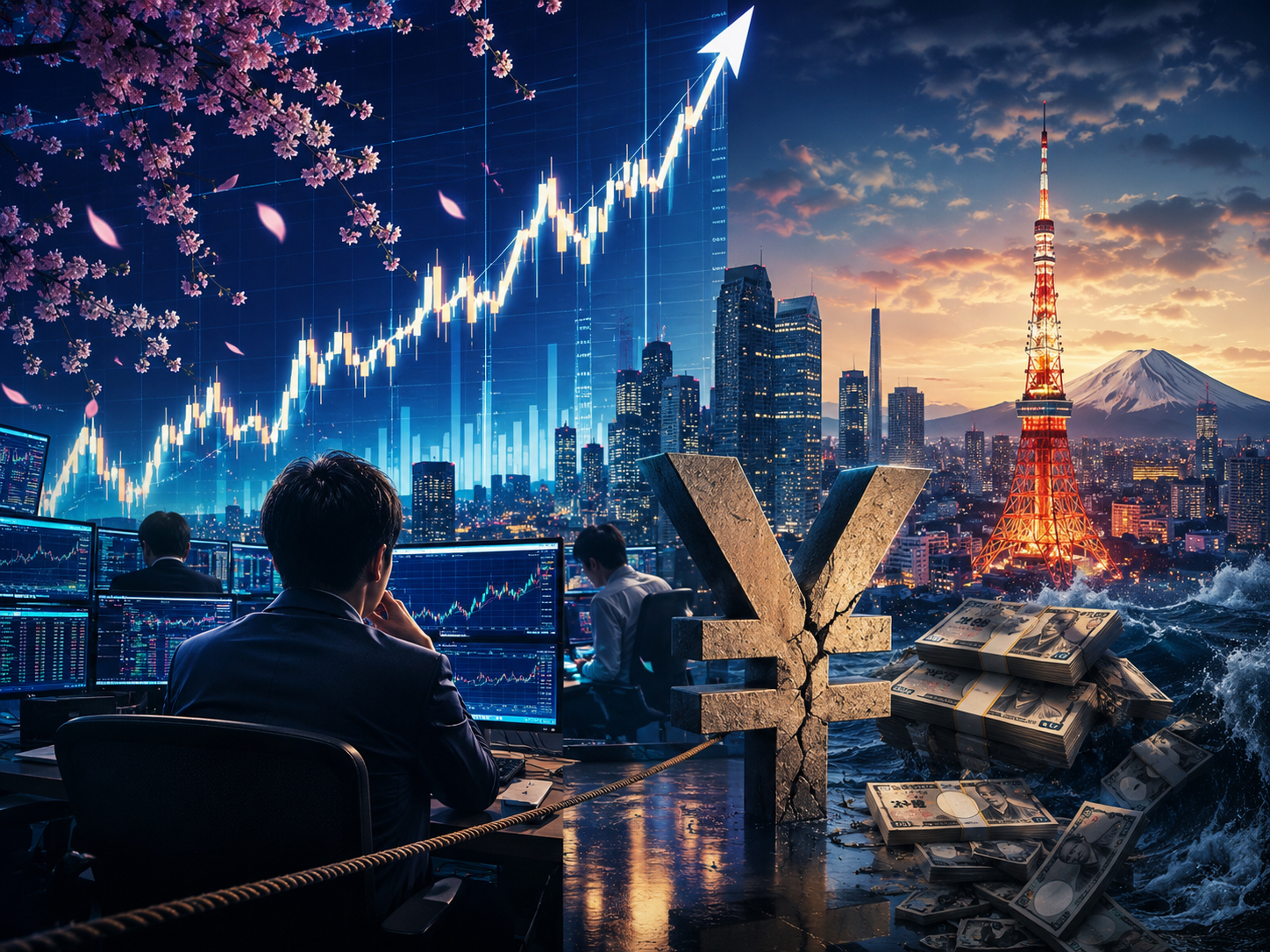 日経平均6万9000円突破――株高の裏で円売りが積み上がる illustration