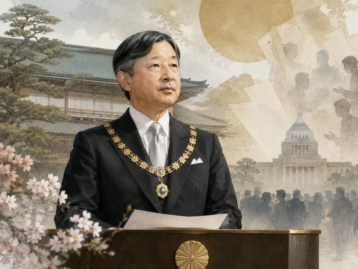 天皇陛下、皇室の将来めぐり異例の言及のイラスト