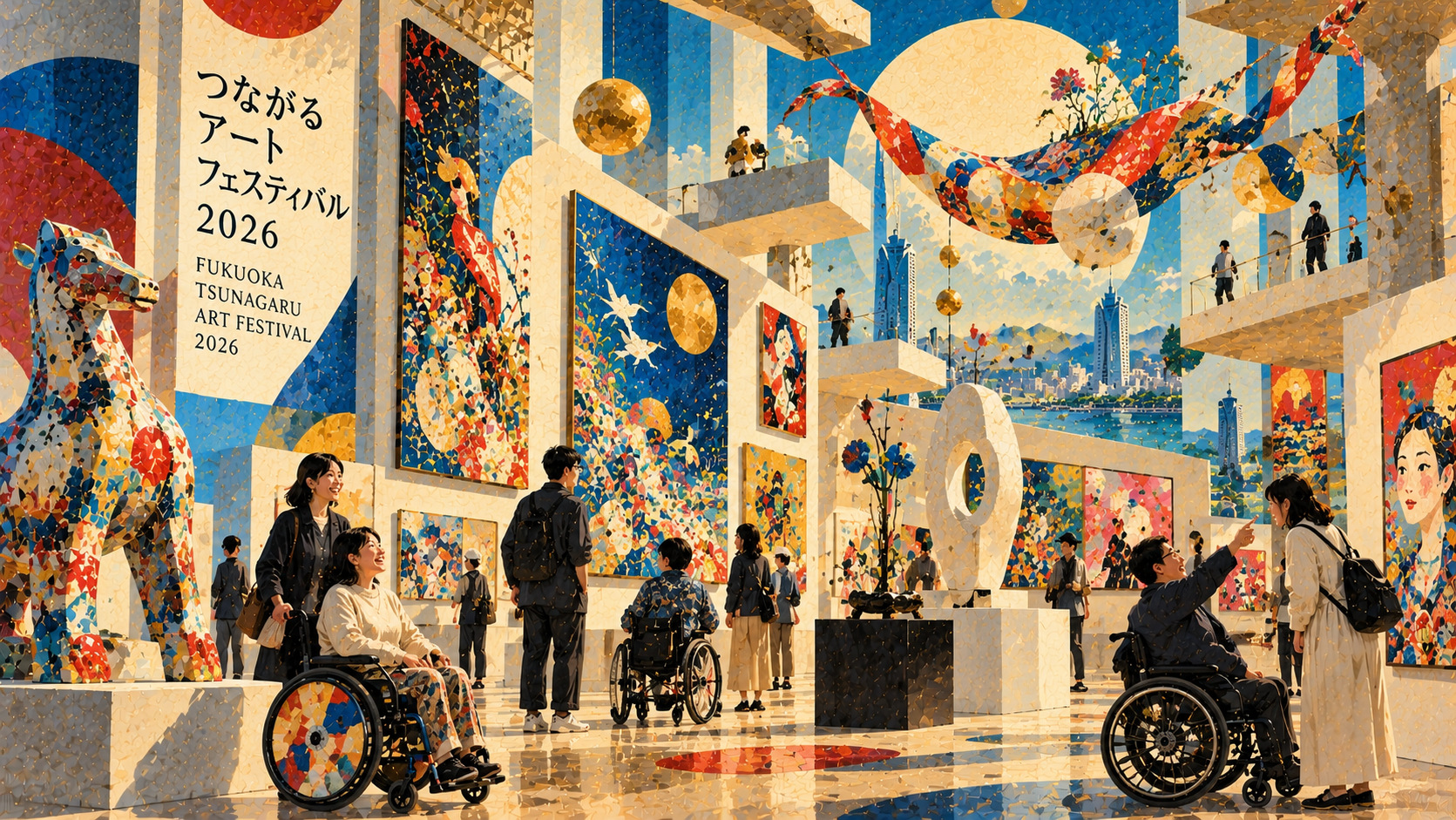 Beyond the Label: Fukuoka’s Tsunagaru Art Festival — editorial illustration
