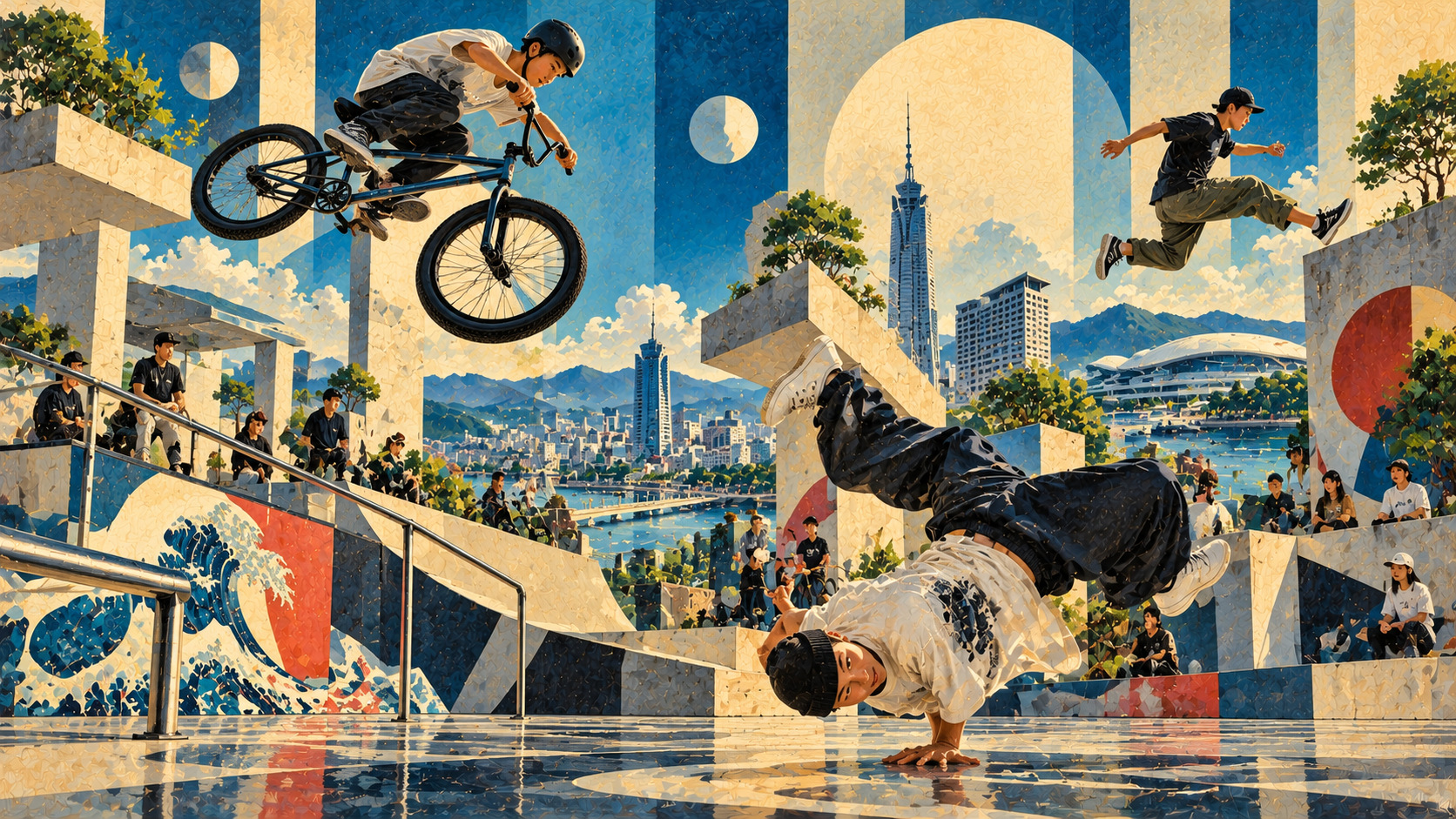 BMX, Breaking and a Weather Disruption — editorial illustration