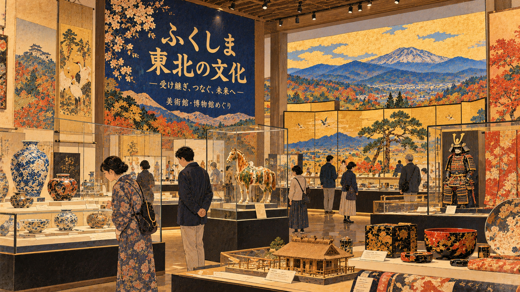 Tohoku Culture Day Opens a Window on Fukushima’s Museums — AI editorial illustration inspired by Ota Shumin
