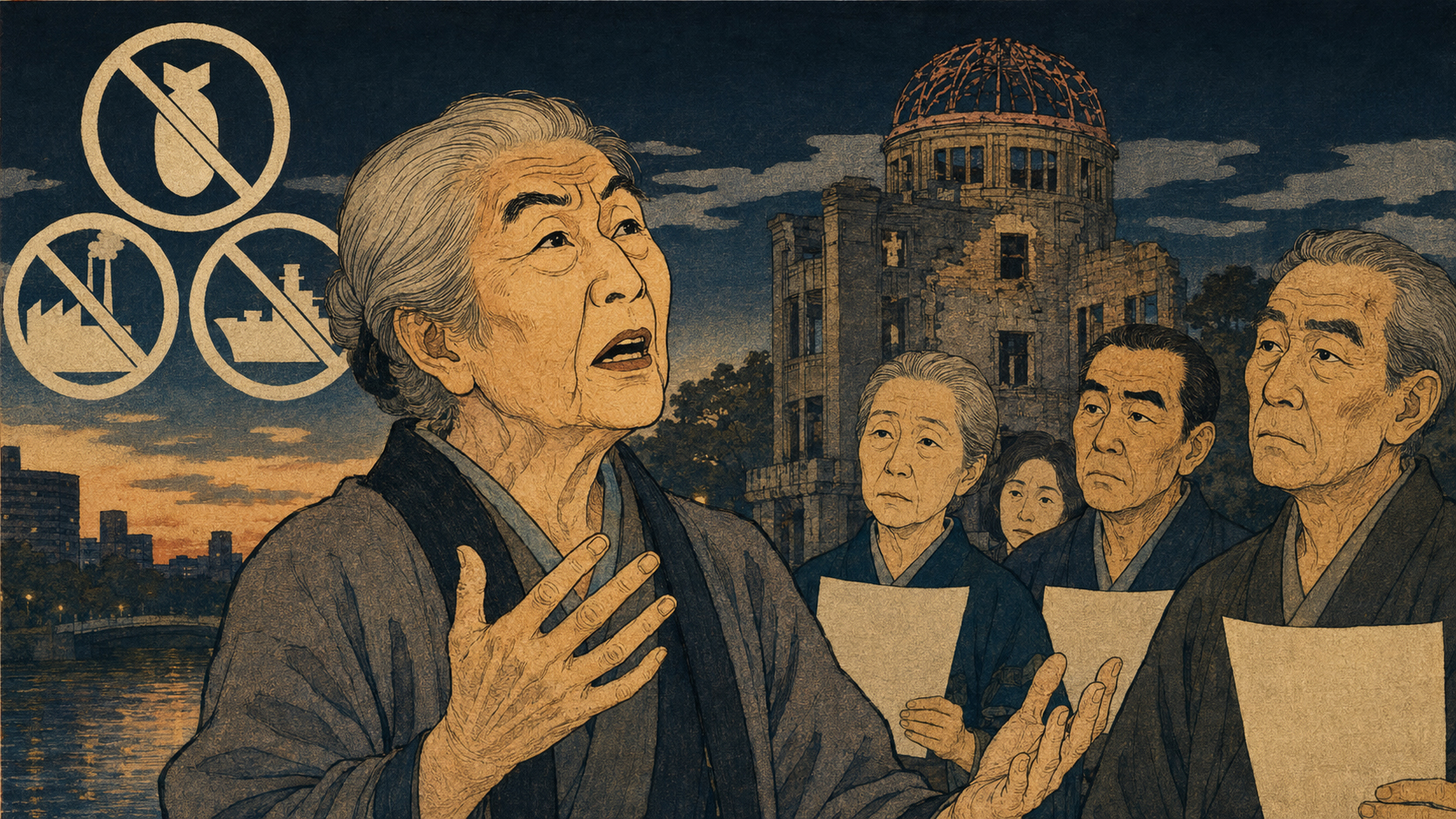 広島の被爆者と平和記念碑