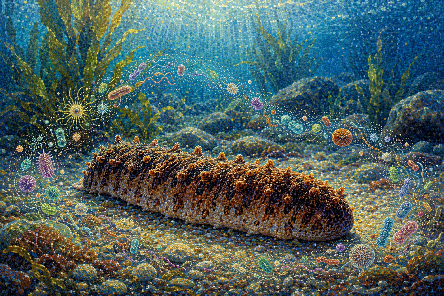 Sea cucumber, larvae, microbial communities and a Hokkaido hatchery