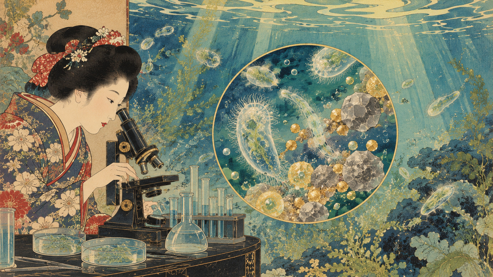 Can Light-Powered Bacteria Recover Heavy Metals From Water? — editorial illustration