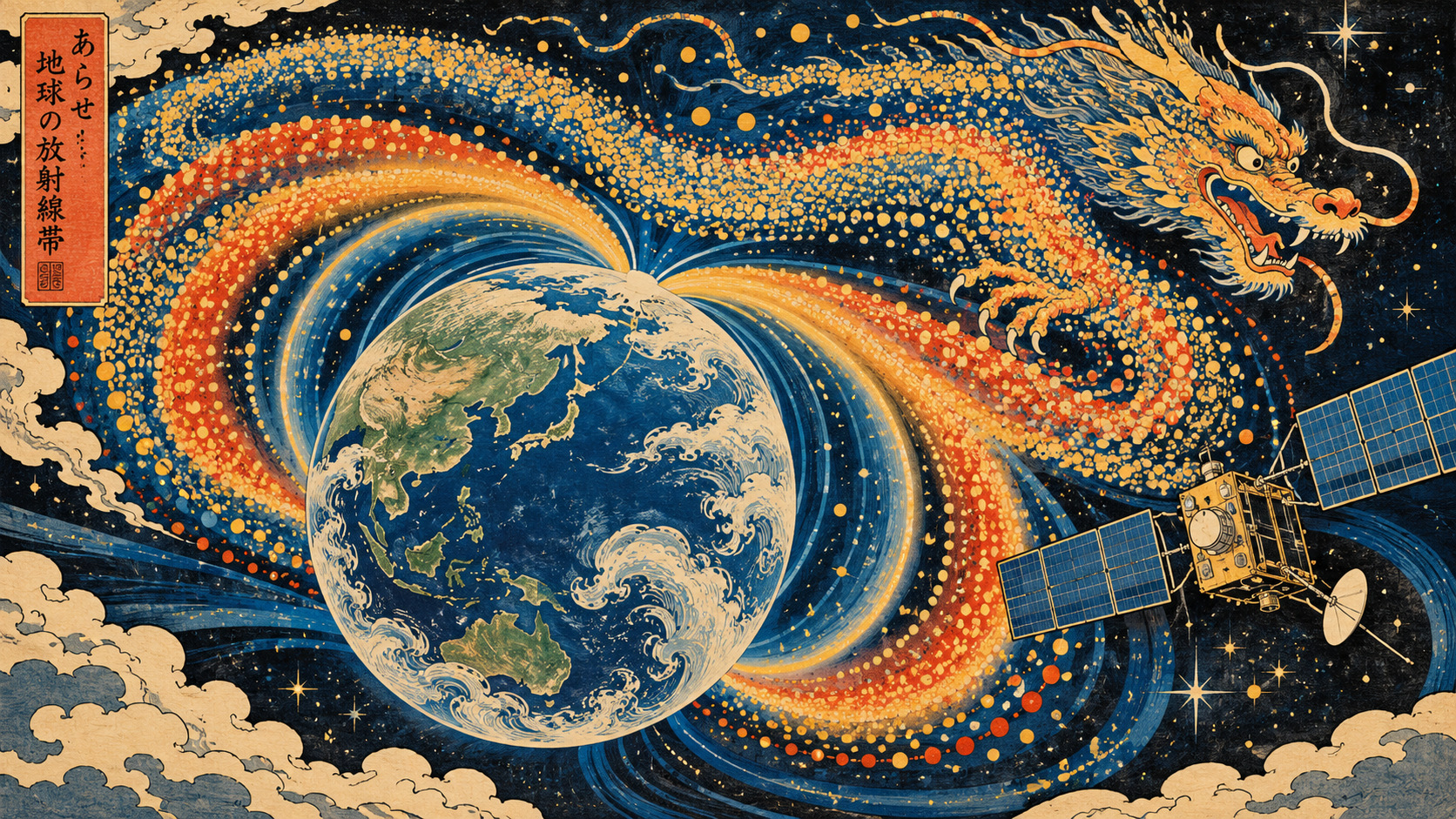 Inside Earth’s “Impenetrable Barrier,” Japan’s Arase Found Electrons Accelerating — AI-generated editorial illustration