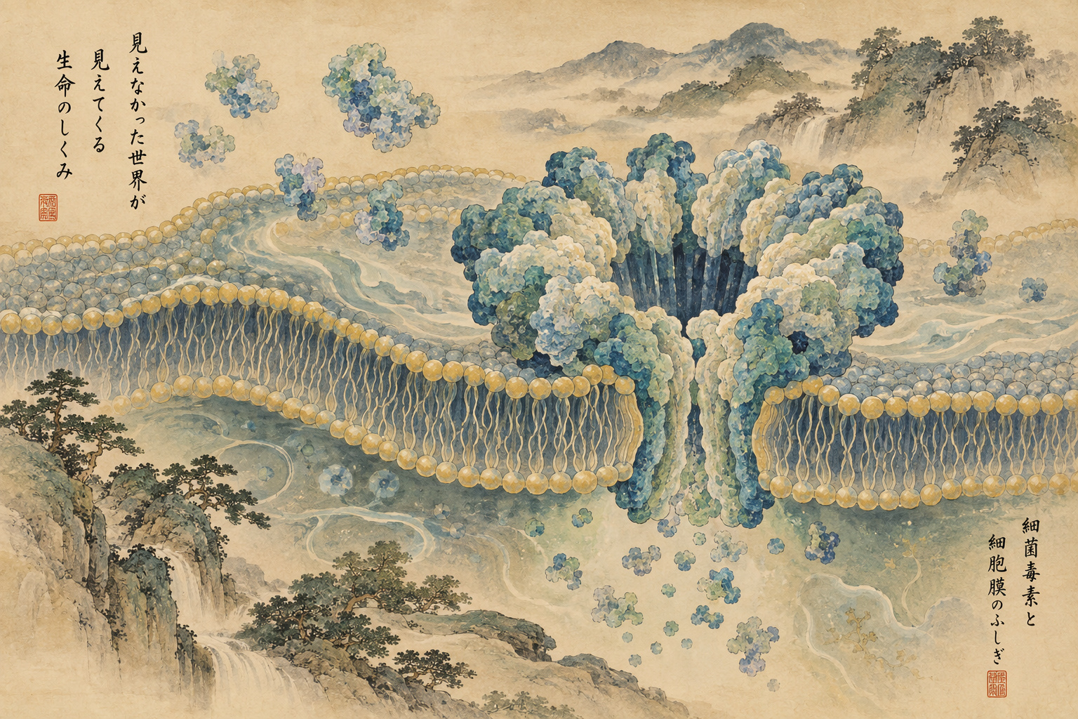 細菌毒素は「一斉」ではなく順番に膜へ刺さる――8つの中間構造が明かしたポア形成のドミノ機構