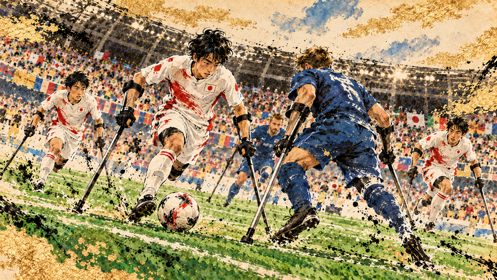 アトランタで世界と戦う日本のCPサッカー――男女代表、結果の先にある課題 — original AI-generated editorial illustration
