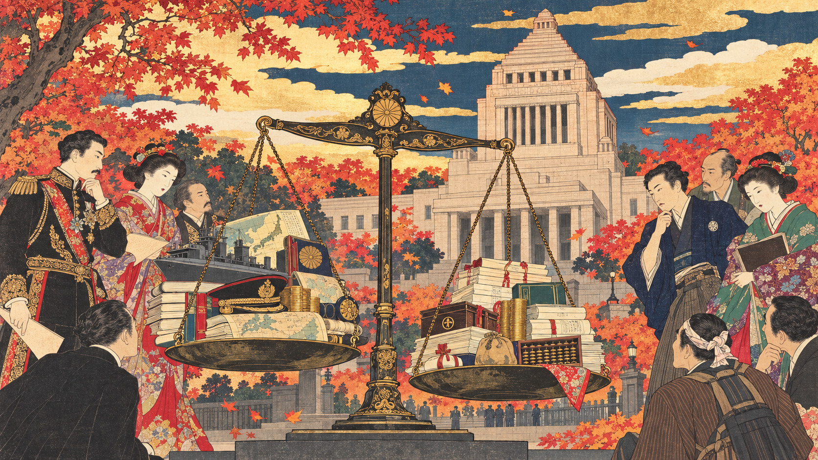Who Will Pay for Japan’s Next Defense Expansion? — editorial illustration