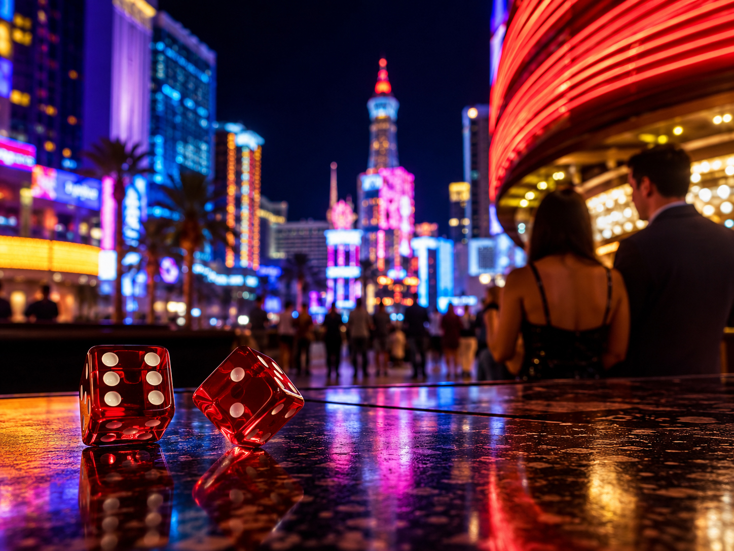 Las Vegas neon and dice