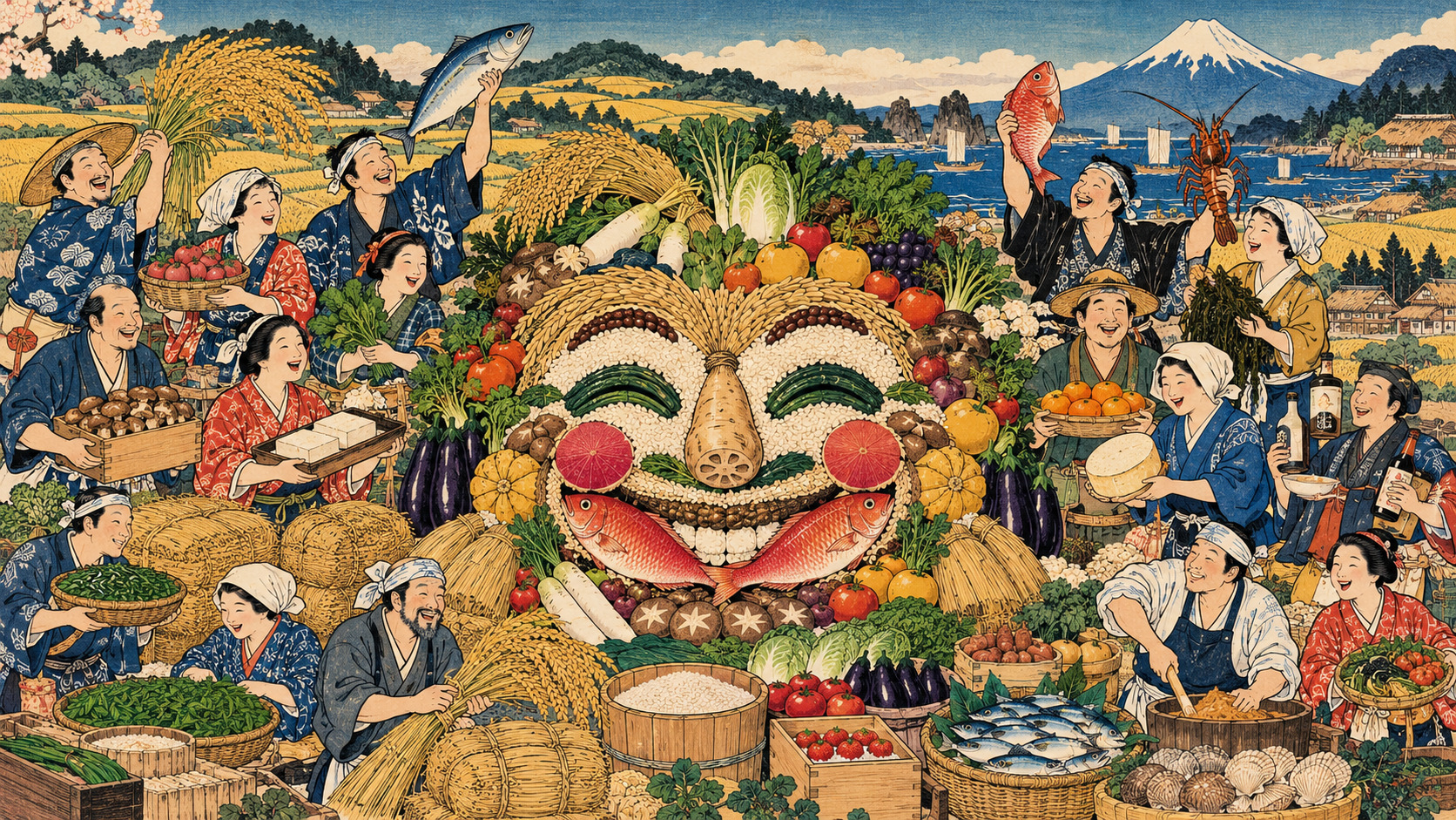Twelve Ways to Reconnect Japan’s Food System: Farms, Fridges, Sensors and the Future of Supply — editorial illustration
