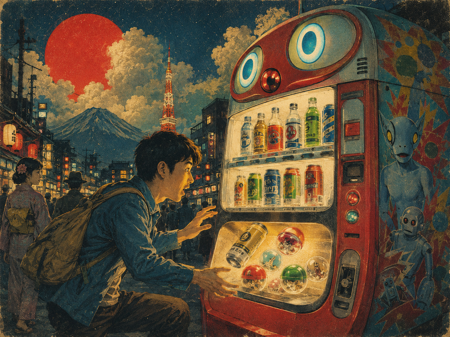 Japan’s New Vending Machine Gives You a Drink—and a Mystery Capsule