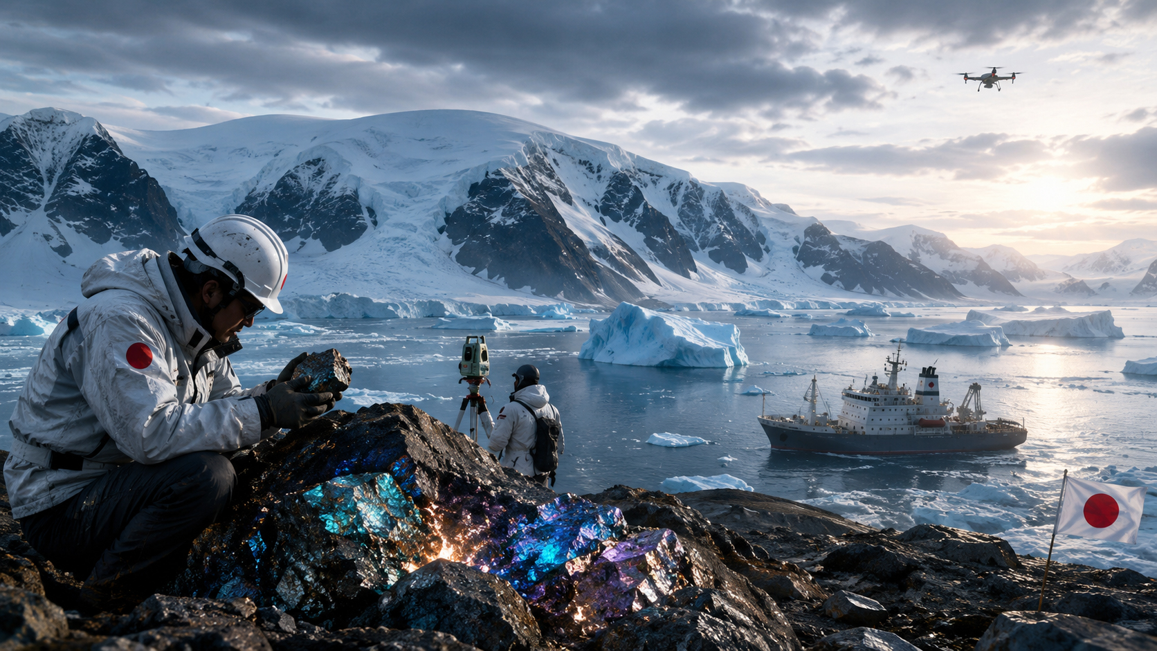 A Greenland mineral exploration scene connecting Arctic resources to Japan’s industrial security