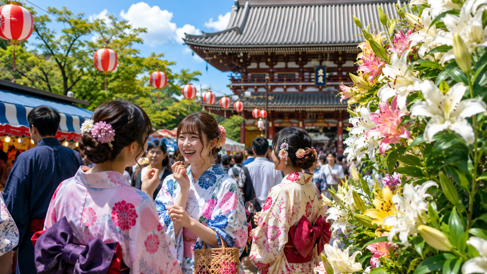 6月の祭り日曜日:ゆかた、すずらん、骨董市、日本の小さな楽しみ