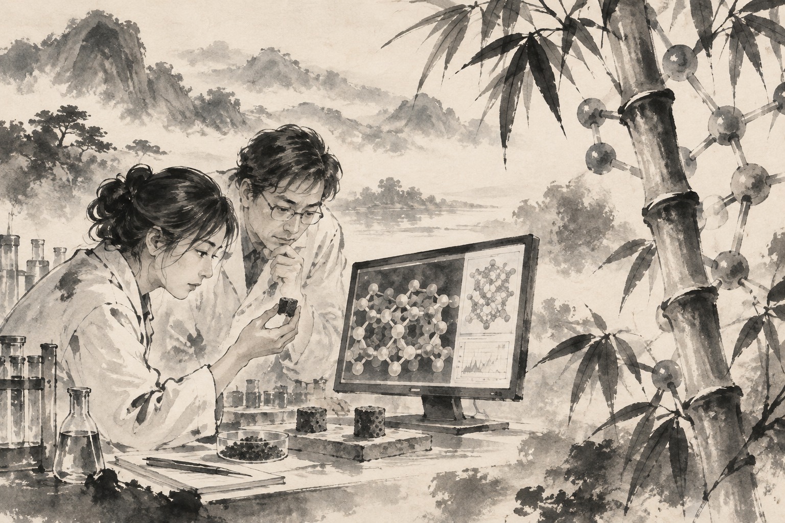 Tohoku roadmap puts physics and experiments at the center of AI hydrogen research — editorial illustration