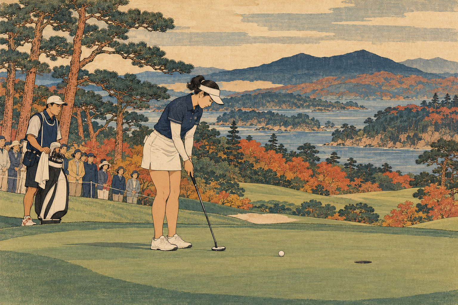 編集用イラスト：桑木志帆、宮城で今季国内3勝目　全英制覇の夏から、勝ち切る秋へ