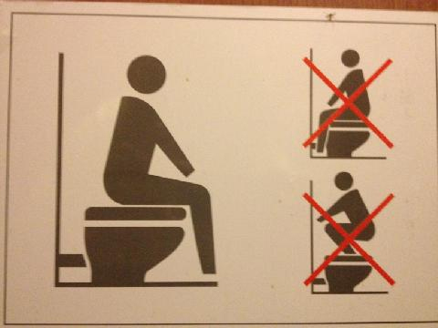 便座の使い方を示す案内