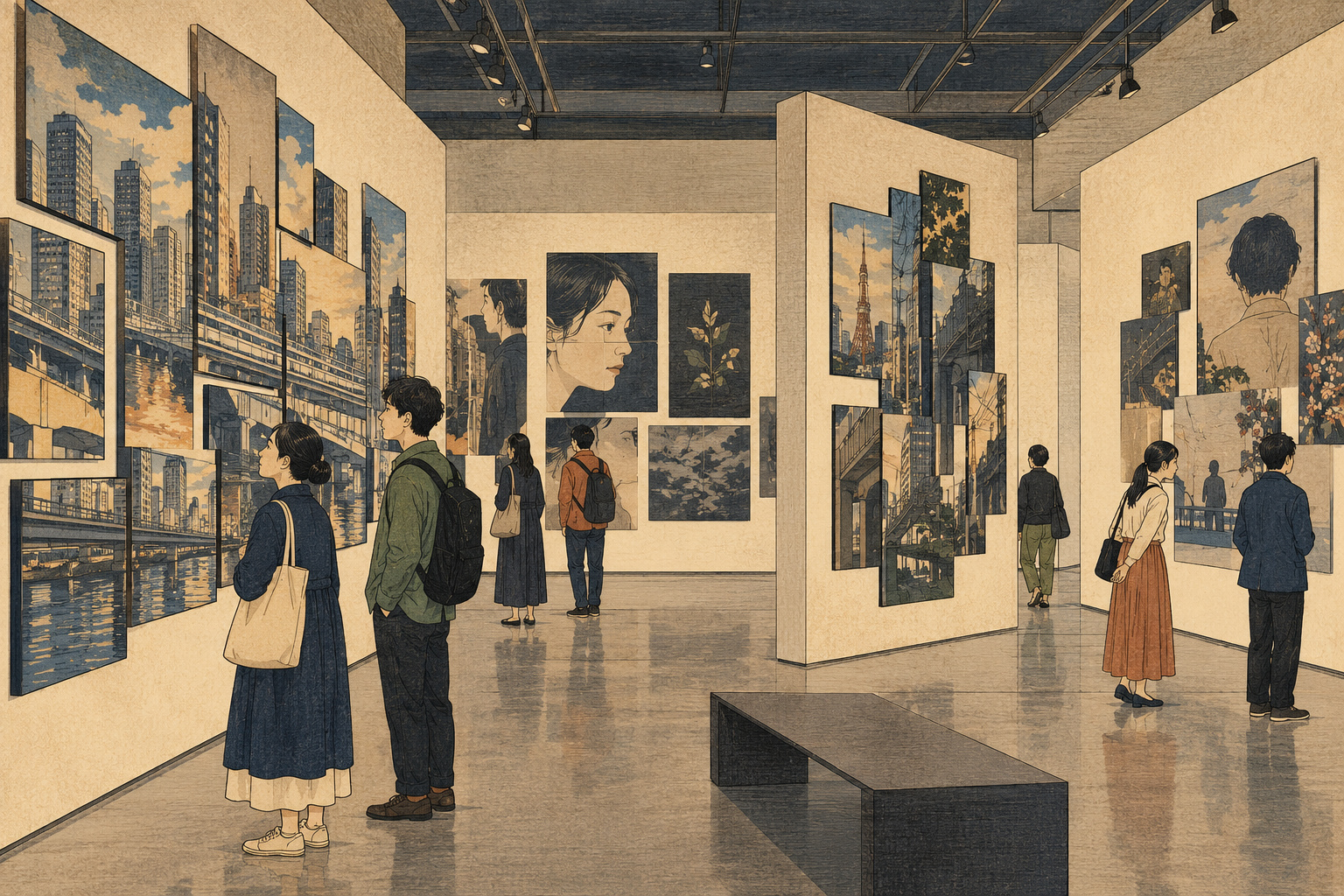 編集用イラスト：写真は、何からできているのか　東京都写真美術館「ふたたびくみたてる」