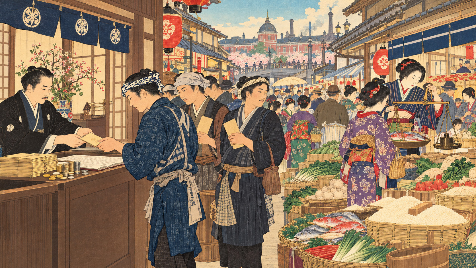 Japan Says Inflation May Soon Be Driven by Wages. Will Households Feel Richer? — editorial illustration