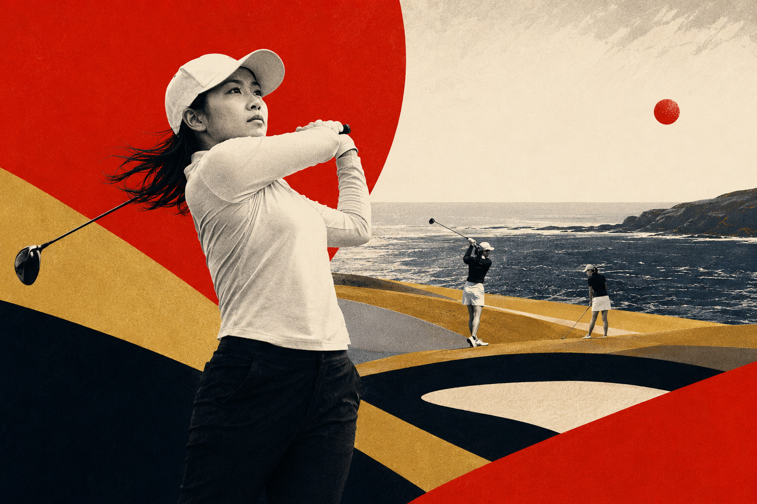 Miyu Yamashita, Shiho Kuwaki and Japan’s contingent at the AIG Women’s Open