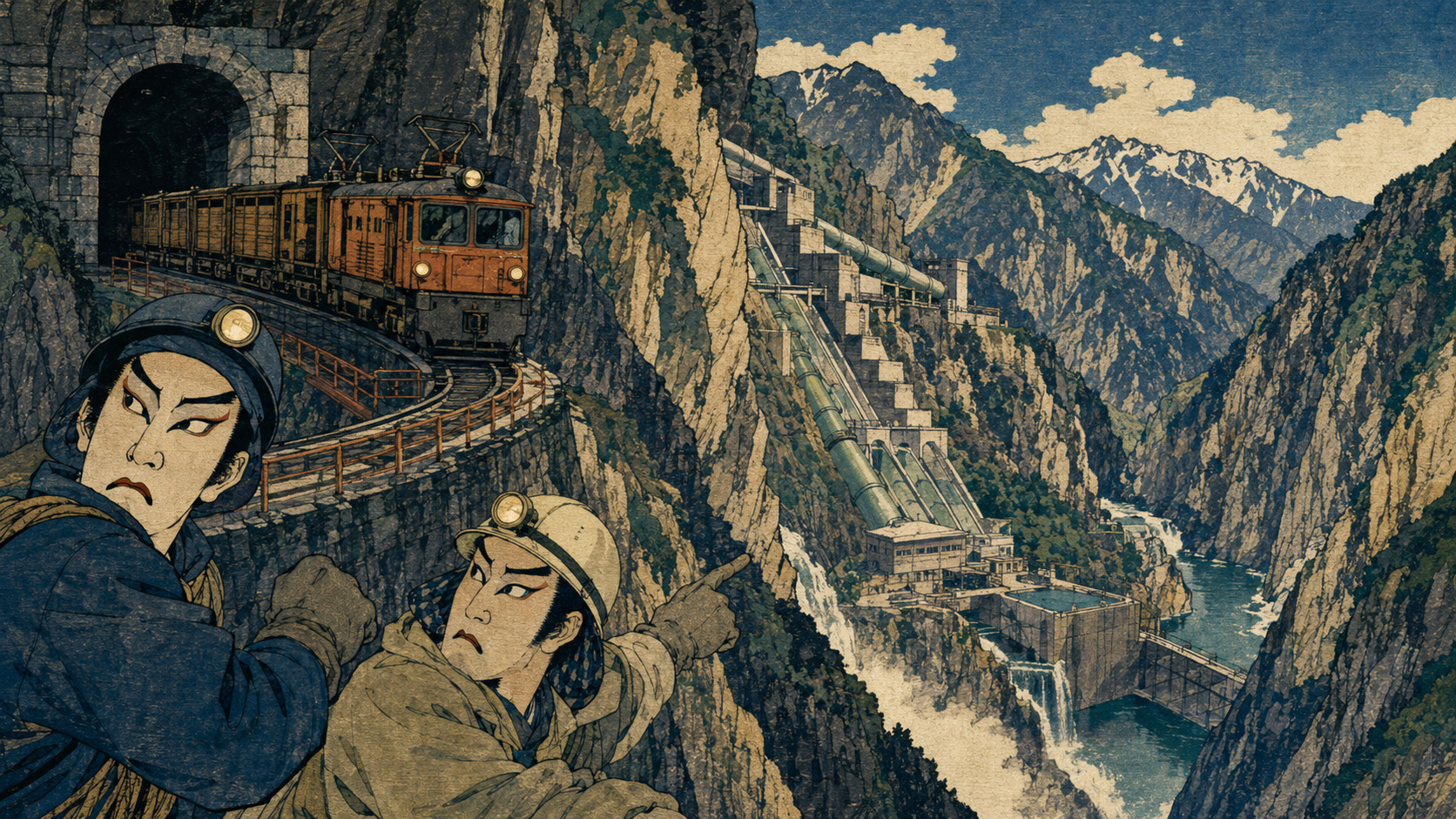 黒部峡谷の産業鉄道とトンネル