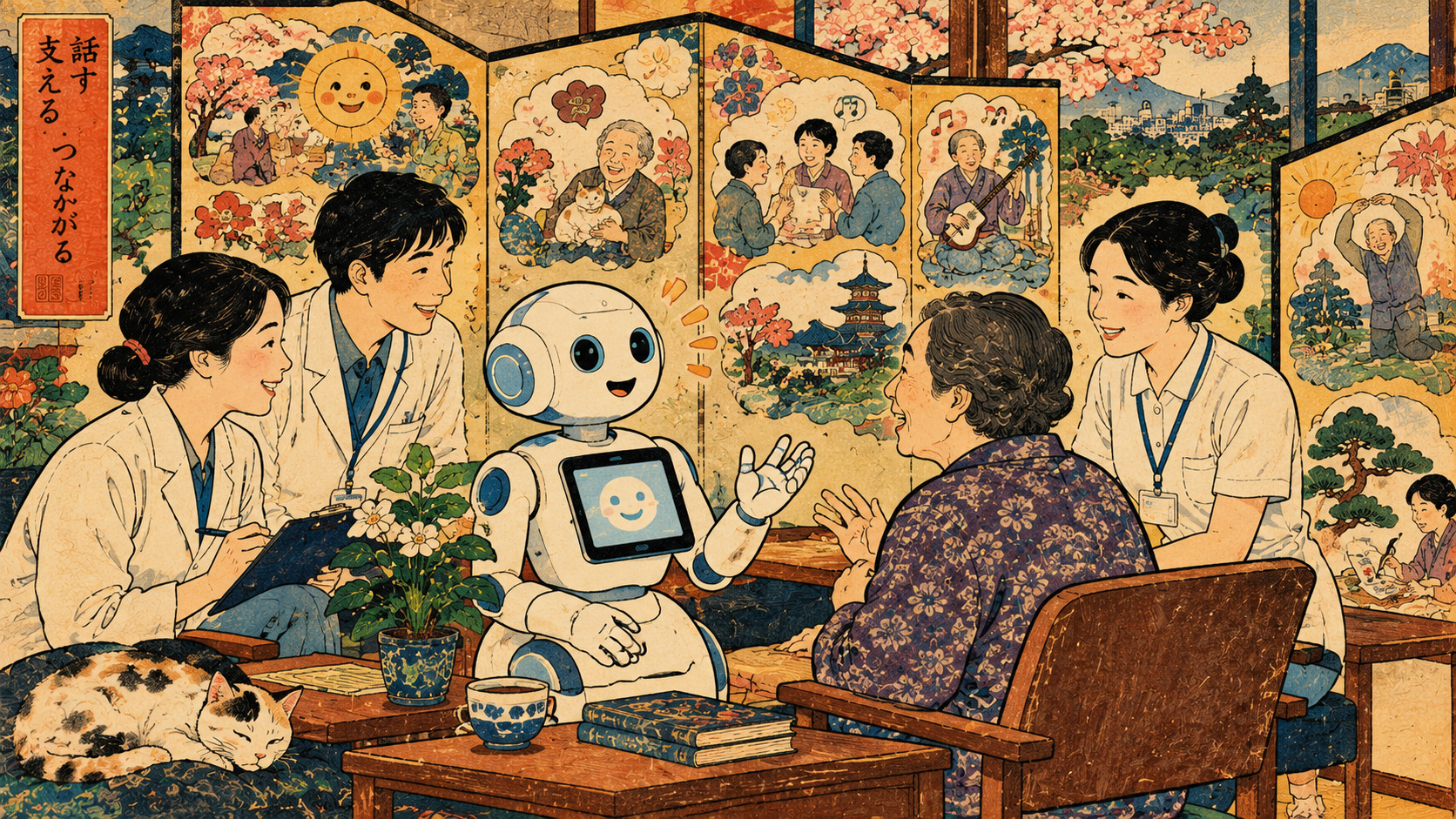 The Robot That Learned Not to Give Advice: Inside Japan’s Two-Year Mental-Health Dialogue Study — AI-generated editorial illustration
