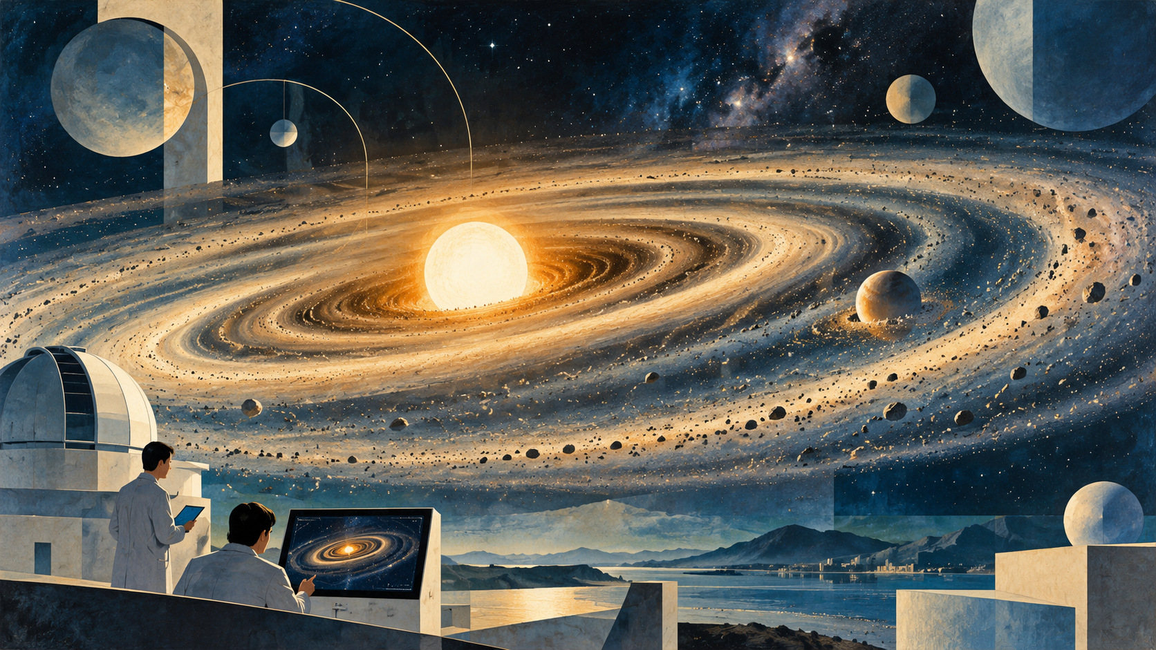 The Planet No One Has Seen: Cosmic Dust Rings — illustration