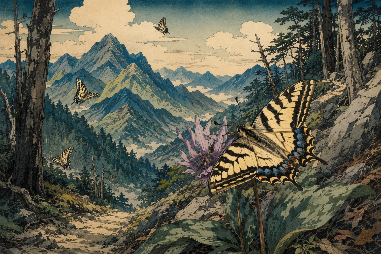 What Did Released Butterflies Leave in the Mountain’s Genes?