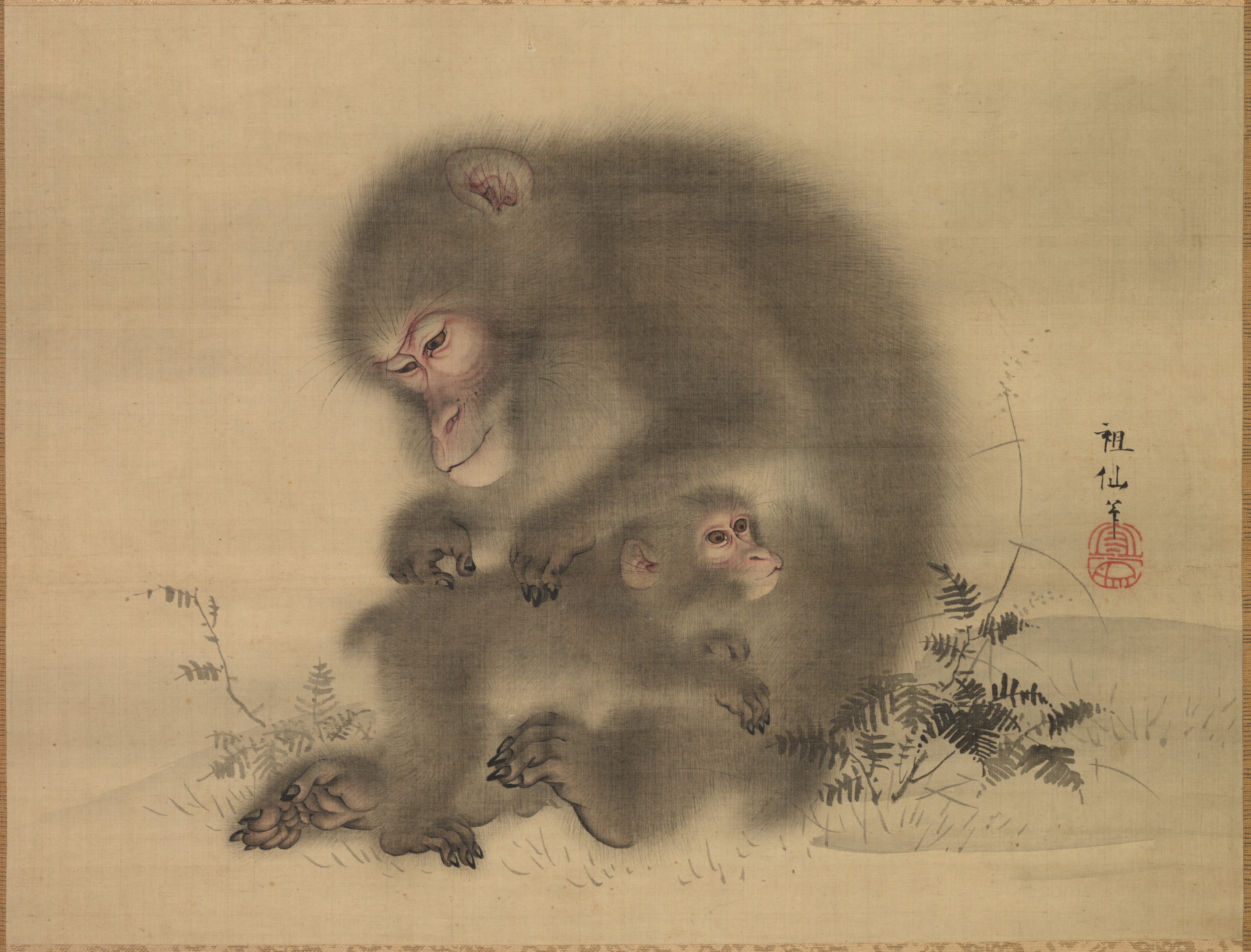 Mori Sosen, Monkeys, early 1800s, Cleveland Museum of Art, accession 1990.129, public domain