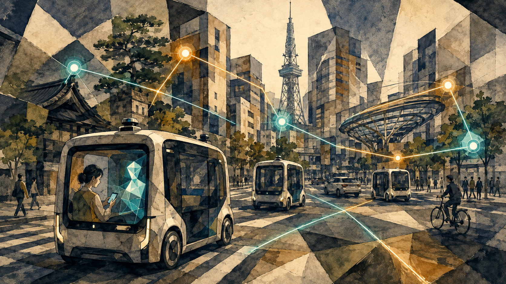 時刻表を離れる3台――名古屋、自動運転を「呼べる交通」に