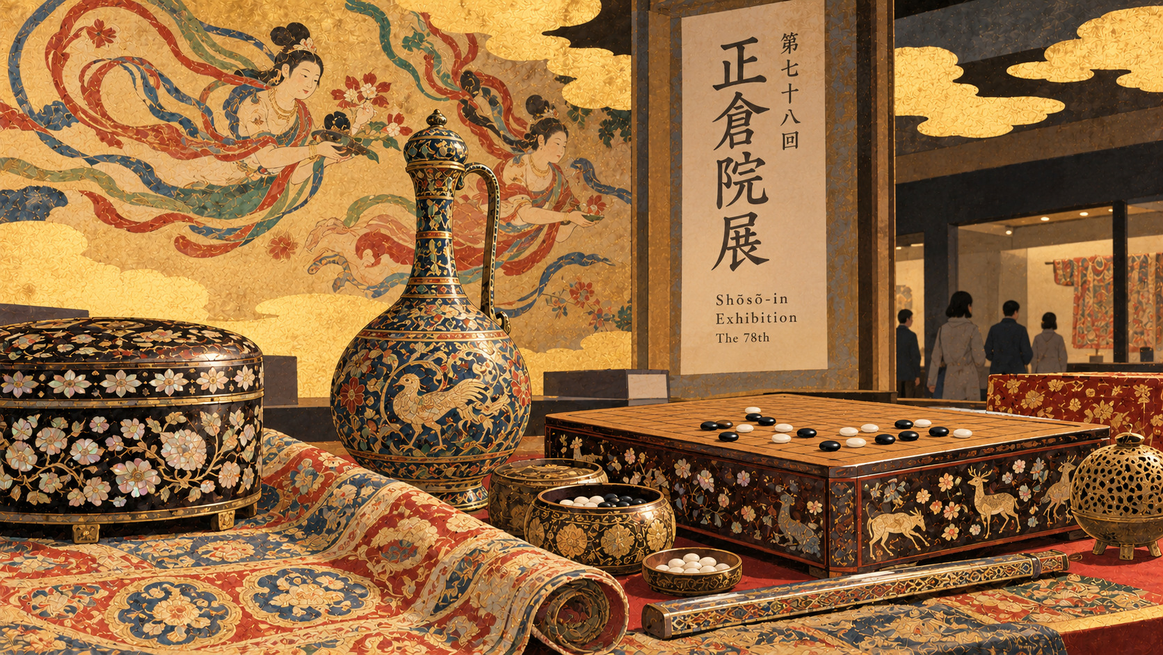龍だと思われたテンも、海を越えた意匠も――第78回正倉院展が映す古代日本 — editorial illustration