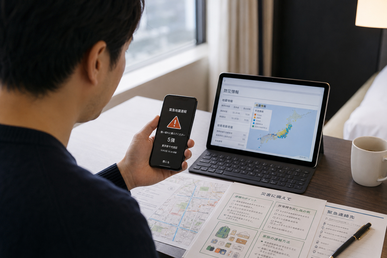 災害時にどこを見るか：気象庁、内閣府、Safety tips、NHK WORLD、自治体
