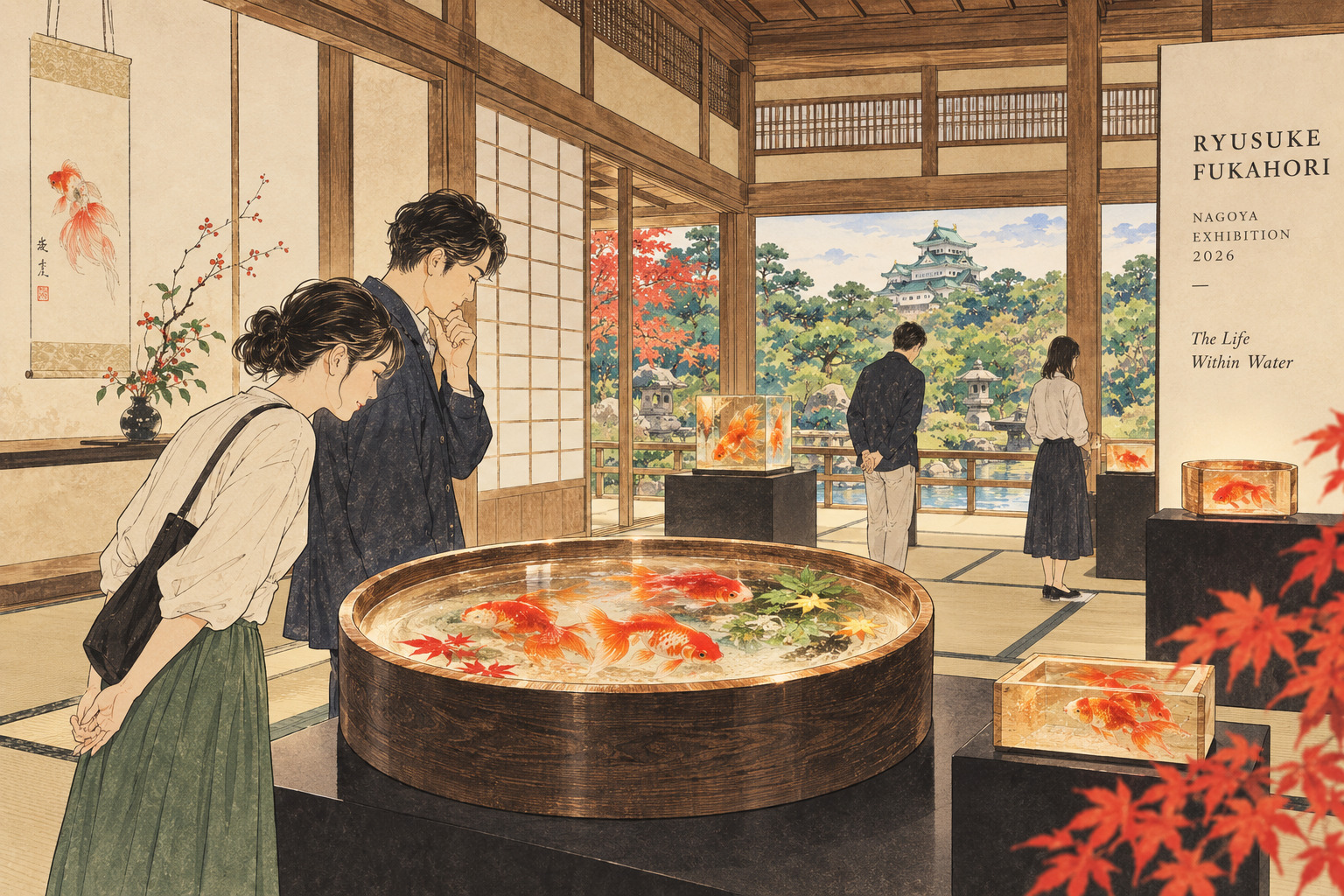 The Goldfish Is Not Alive—Yet It Swims: Riusuke Fukahori Brings Layered Illusion Into Historic Nagoya — editorial image
