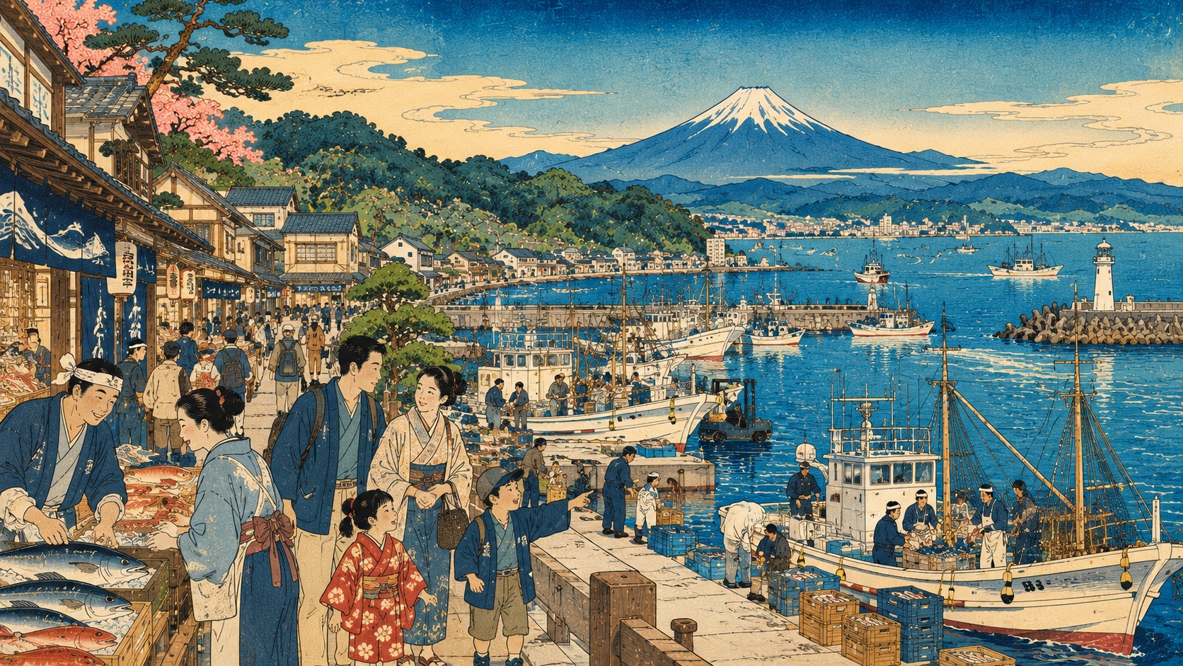Can a Weekend Change a Family’s Future? Yaizu Tests the Promise of Moving to Coastal Japan — AI-generated editorial illustration, not a news photograph