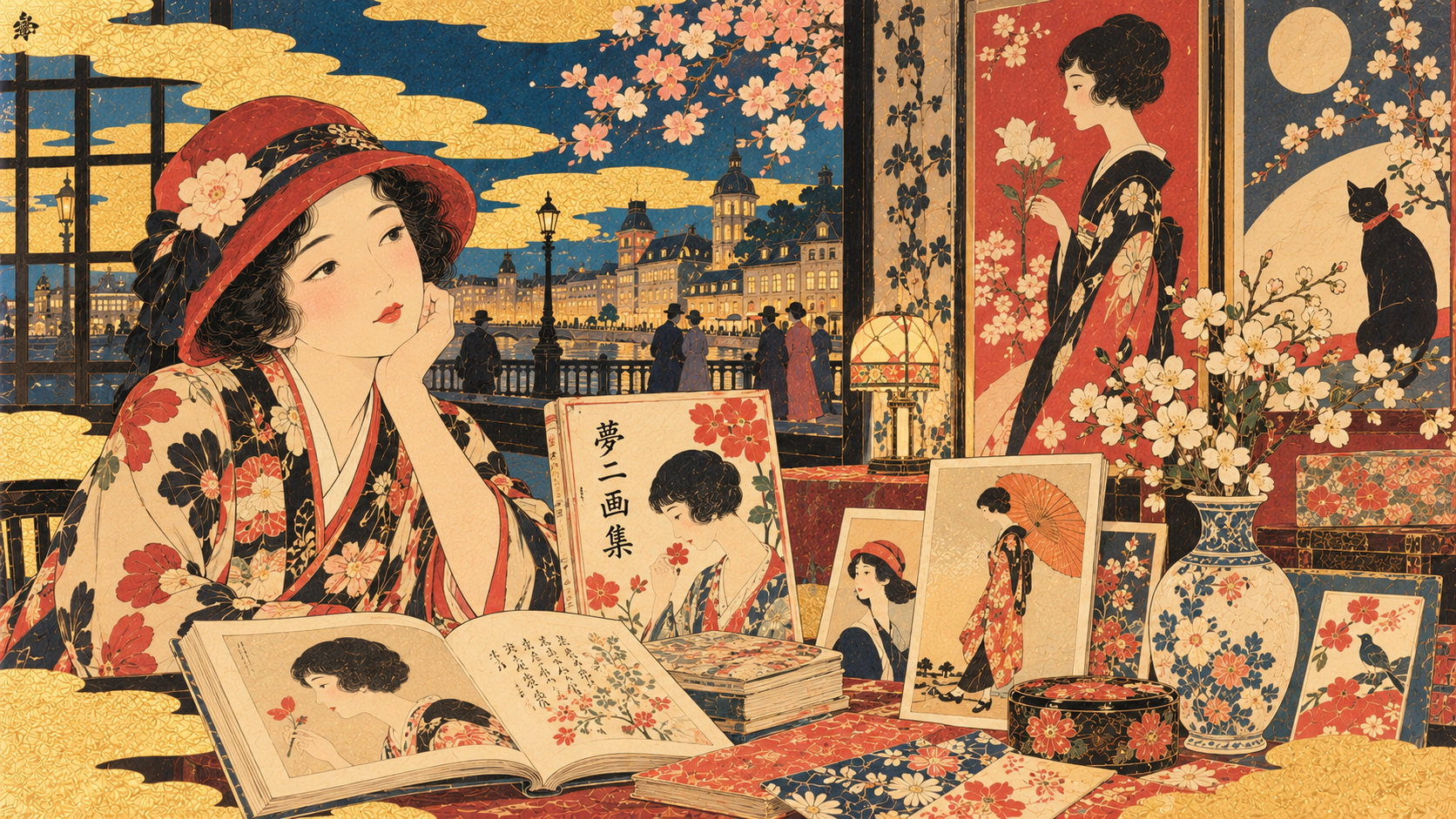 竹久夢二の「黒船屋」が東京へ――生活を彩った絵とデザイン — editorial illustration / 編集イラスト