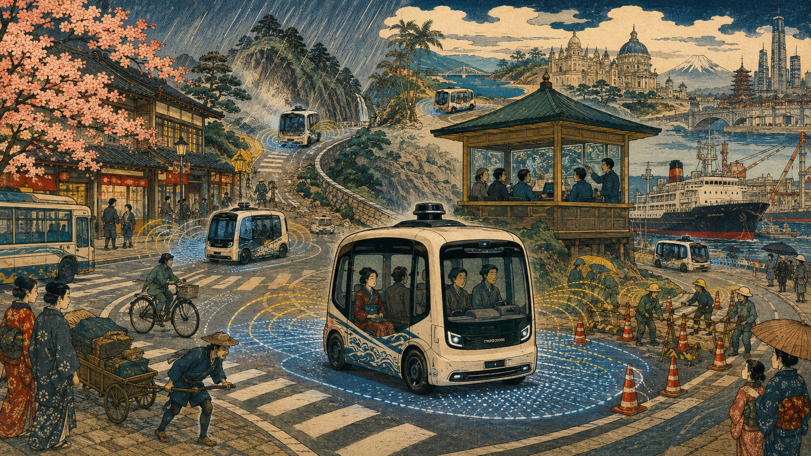 一つのオープンな運転基盤、三つの異なる街