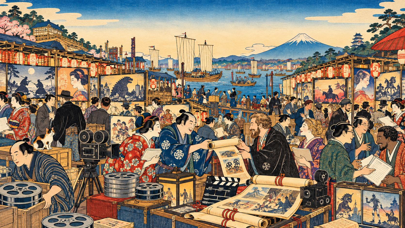 Beyond the Red Carpet: TIFFCOM 2026 and the Global Business of Japanese Stories — AI-generated editorial illustration