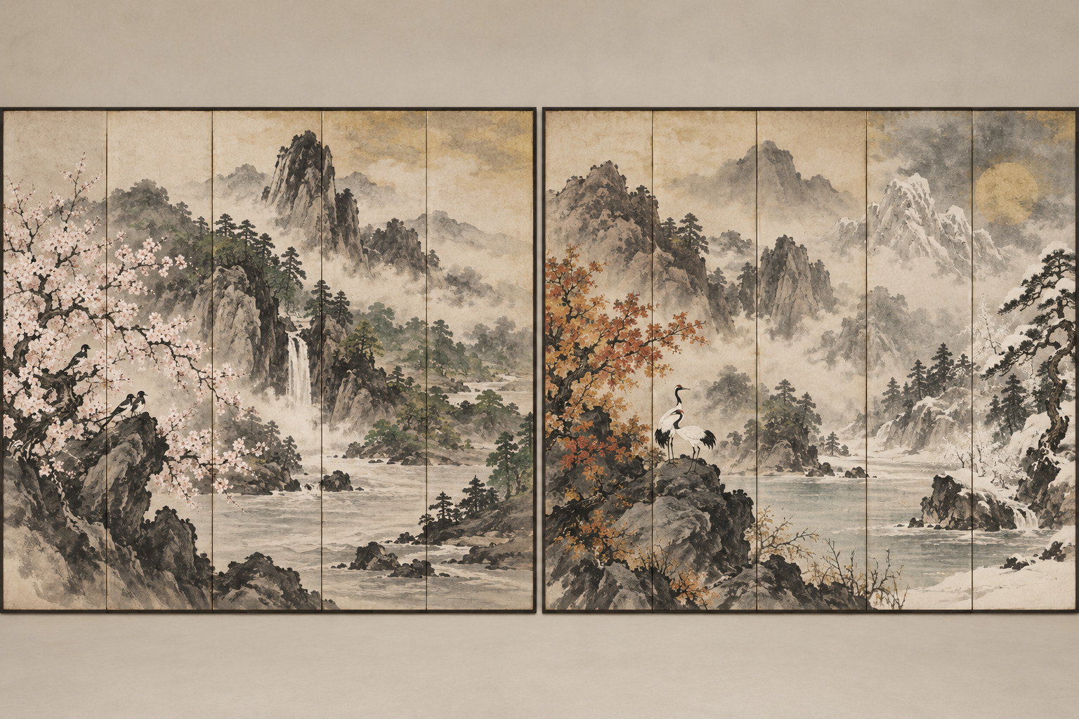 Four Seasons Across a Single Golden World