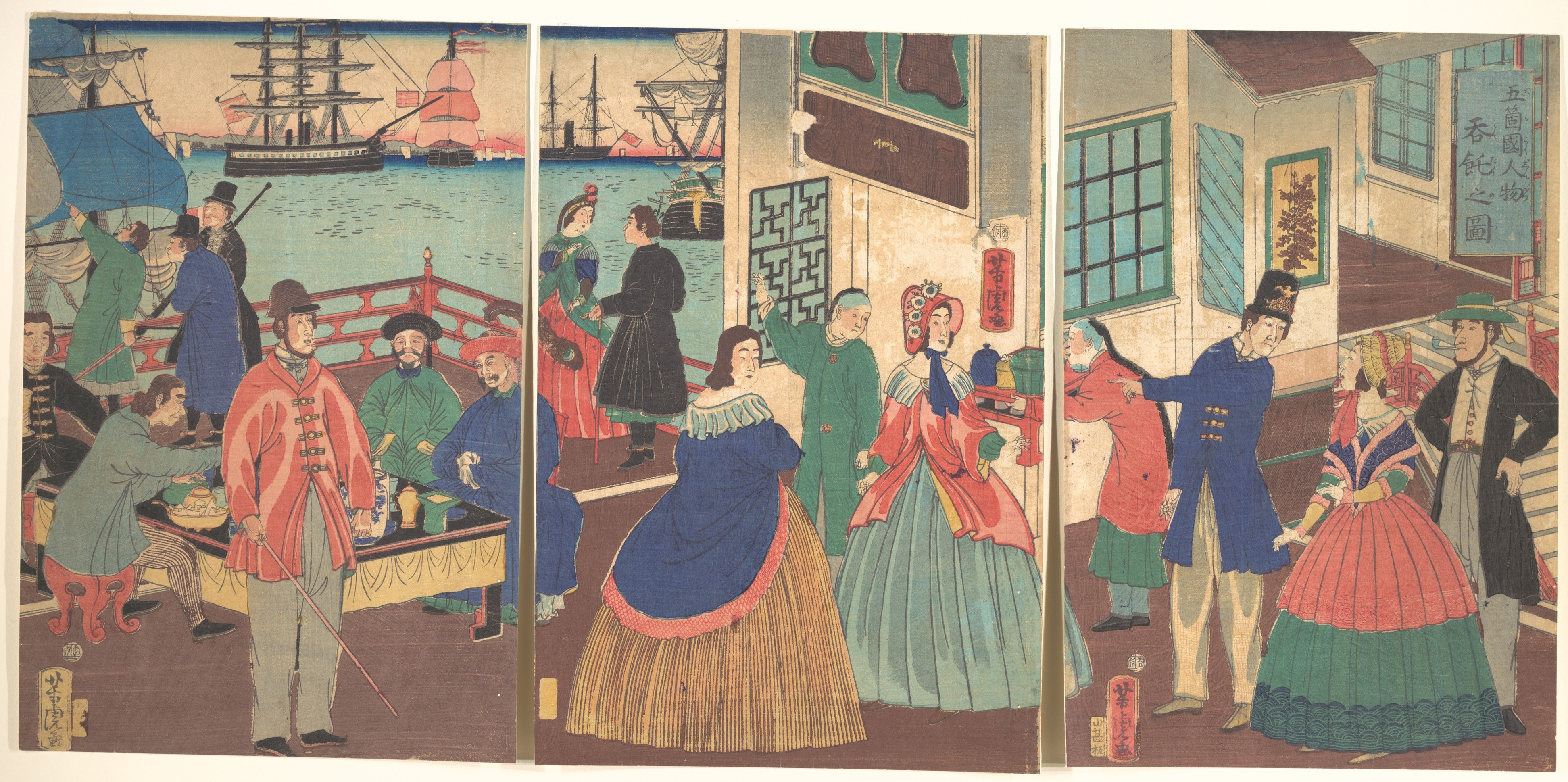 今日のアート:横浜絵と、日本が異国を新たに見つめた時代の編集イラスト